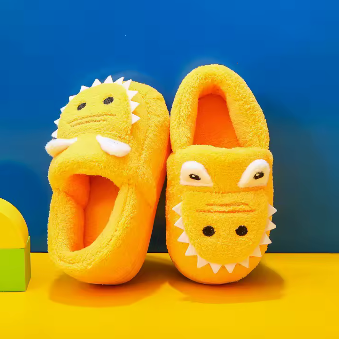 Soft Cartoon Dino Slippers Ages 1-6