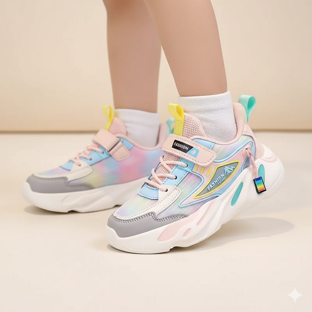 Breathable Mesh Running Sneakers Ages 4-12